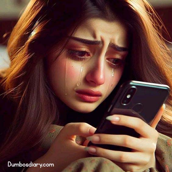 cute-crying-girl-holding-smartphone