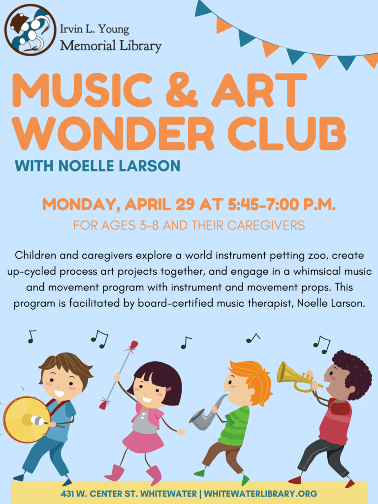 Music & Art Wonder Club to Meet at the Library