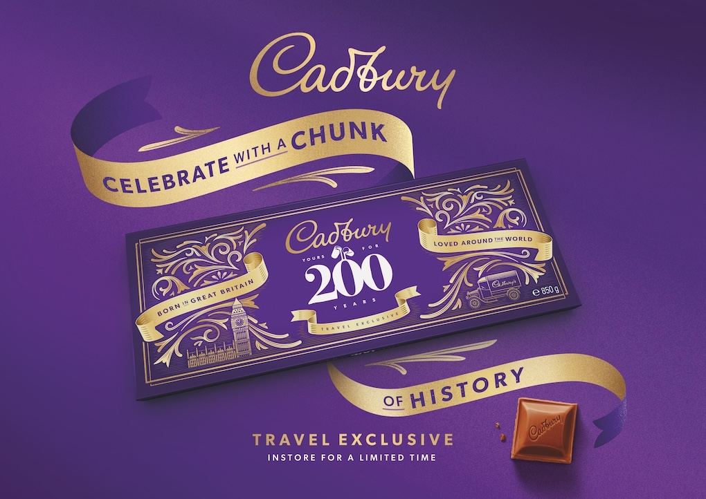 Mondelez WTR celebrates Cadbury’s bicentennial with travel retail-exclusive Dairy Milk tablet