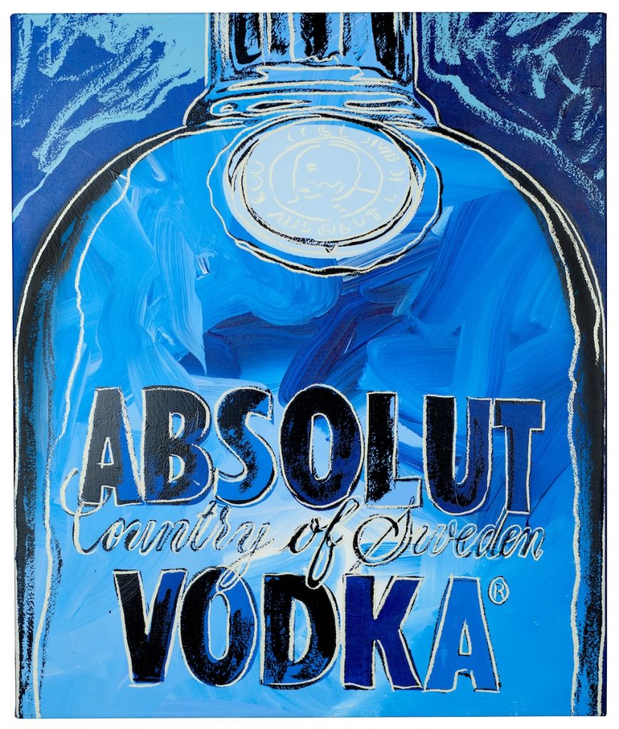 On location: Resurfaced Warhol ‘blue’ painting comes to life on limited-edition Absolut bottle